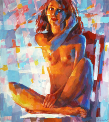 NU Painting titled "NU" by Aleksandr Ilichev, Original Artwork, Acrylic