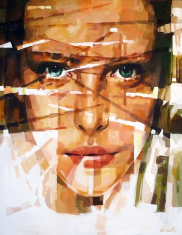 Painting titled "MYSTICAL PORTRAIT" by Aleksandr Ilichev, Original Artwork, Acrylic
