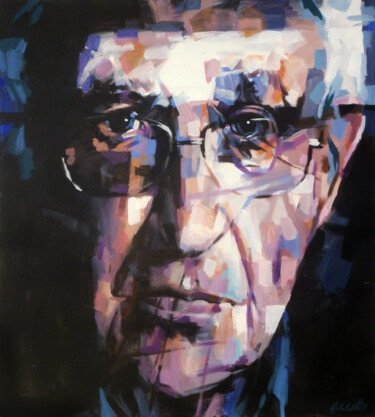 Painting titled "CHOMSKY" by Aleksandr Ilichev, Original Artwork, Acrylic