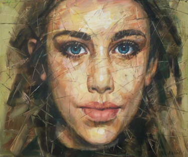 Malerei mit dem Titel "PORTRAIT. M" von Aleksandr Ilichev, Original-Kunstwerk, Acryl