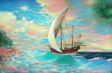 Картина под названием "Звезда рыбока" - Александр Макаров, Подлинное произведение искусства, Масло