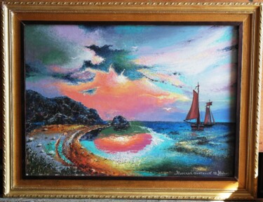 Painting titled "Морская фантазия" by Aleksandr Makarov, Original Artwork, Oil