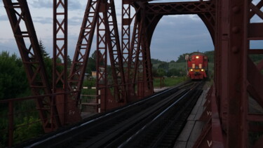 Фотография под названием "Приближающийся поезд" - Александр Манойленко, Подлинное произведение искусства, Цифровая фотография