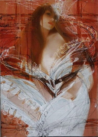 Картина под названием "портрет Тани Перейм…" - Aleksandr Pavlovets, Подлинное произведение искусства