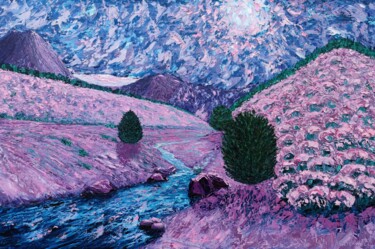 Картина под названием "Blooming Altai. Day…" - Aleksandr Petelin, Подлинное произведение искусства, Масло