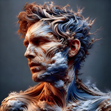 Arts numériques intitulée "100 Faces of God_033" par Aleksandr Pogodin, Œuvre d'art originale, Image générée par l'IA
