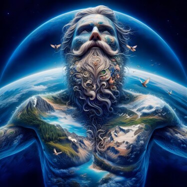 Цифровое искусство под названием "100 Faces of God_076" - Александр Погодин, Подлинное произведение искусства, Изображение,…