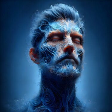 Digitale Kunst getiteld "100 Faces of God_099" door Aleksandr Pogodin, Origineel Kunstwerk, AI gegenereerde afbeelding