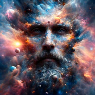 Digital Arts titled "100 Faces of God_089" by Aleksandr Pogodin, Original Artwork, AI generated image