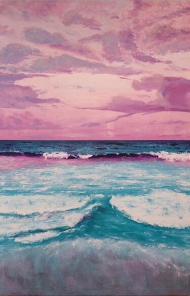 Malarstwo zatytułowany „Ocean” autorstwa Александр Попдякуник, Oryginalna praca, Olej