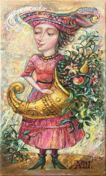Картина под названием "Флора" - Александр Шабанов, Подлинное произведение искусства, Масло