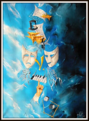 Картина под названием "ВЕРТИНСКИЙ" - Александр Валуев, Подлинное произведение искусства, Масло