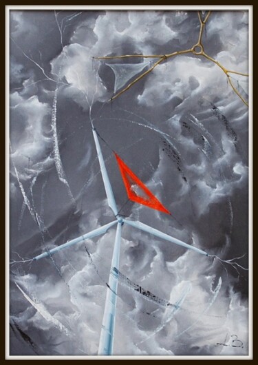 Картина под названием "ЭЛЕКТРА И ВЕТЕР" - Александр Валуев, Подлинное произведение искусства, Масло