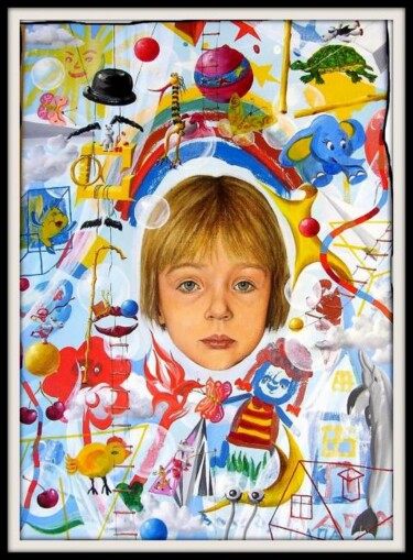 Картина под названием "МАШКИНЫ СНЫ." - Александр Валуев, Подлинное произведение искусства, Масло