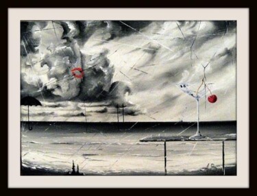Картина под названием "дождь" - Александр Валуев, Подлинное произведение искусства, Масло