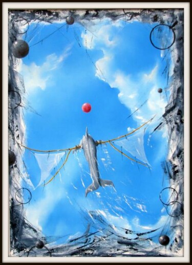 Картина под названием "прыг- лети!." - Александр Валуев, Подлинное произведение искусства, Масло