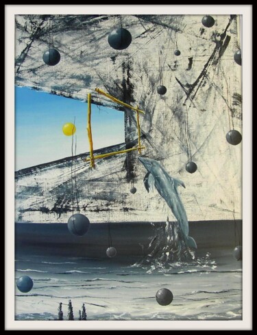 Картина под названием "ПРЫГ-2" - Александр Валуев, Подлинное произведение искусства, Масло