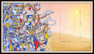 Картина под названием "СТЕНОЧКА" - Александр Валуев, Подлинное произведение искусства, Масло