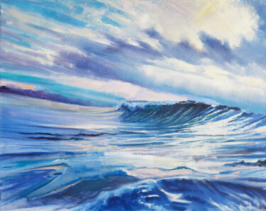 Pittura intitolato "THE WAVE" da Aleksandr Zhivago, Opera d'arte originale, Olio