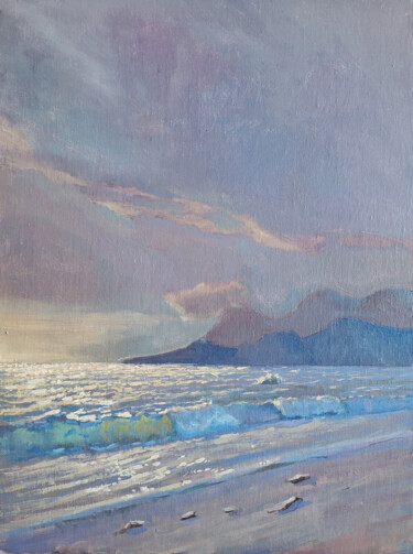 Pintura titulada "Ocean sunset" por Aleksandr Zhivago, Obra de arte original, Oleo