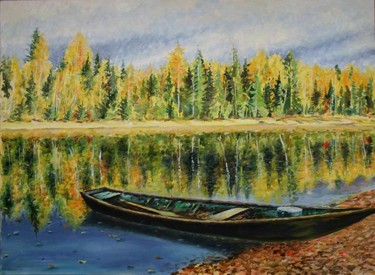 Картина под названием "Лодка" - Александр Васильев, Подлинное произведение искусства