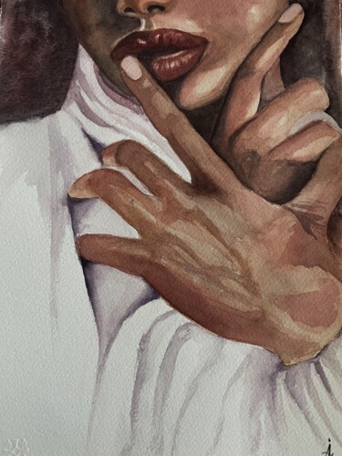 Pittura intitolato "Hands" da Aleksandra Antonova, Opera d'arte originale, Acquarello