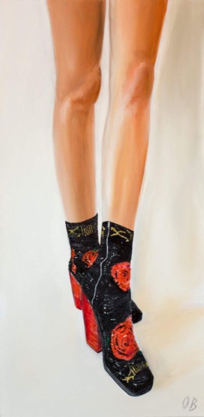 Painting titled "walking-tonight-i.j…" by Oleksandra Butenko, Original Artwork, Oil