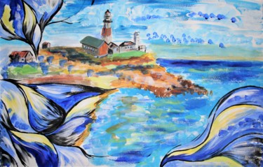 Malerei mit dem Titel "Long Island" von Aleksandra Cherepanova, Original-Kunstwerk, Acryl