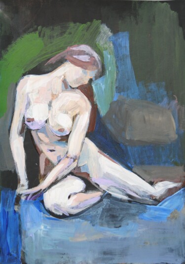 Painting titled "Nude 8 " by Alexandra Djokic, Original Artwork, Ink