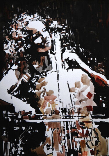 Рисунок под названием "Cellist " - Alexandra Djokic, Подлинное произведение искусства, Чернила