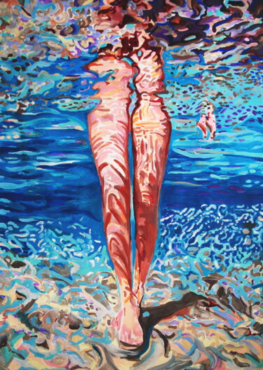 "Water reflection" başlıklı Tablo Alexandra Djokic tarafından, Orijinal sanat, Akrilik