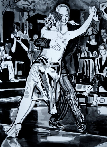 Disegno intitolato "Tango  " da Alexandra Djokic, Opera d'arte originale, Inchiostro