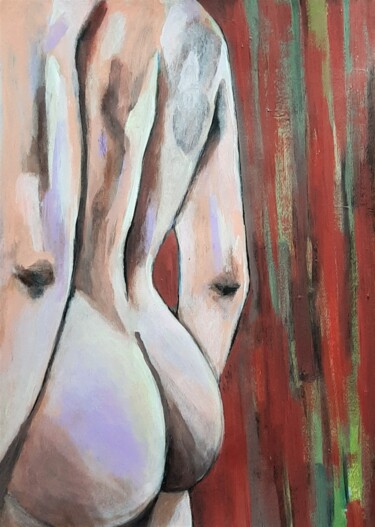 Painting titled "Male Nude " by Alexandra Djokic, Original Artwork, Acrylic