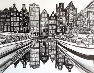 Drawing titled "Reflections in the…" by Alexandra Djokic, Original Artwork, Ink