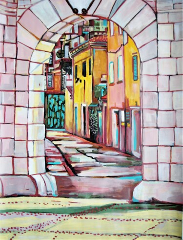 Картина под названием "Behind the gates" - Alexandra Djokic, Подлинное произведение искусства, Акрил