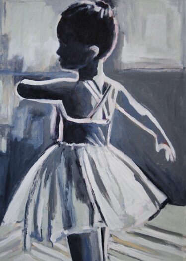 「Little Ballerina」というタイトルの絵画 Alexandra Djokicによって, オリジナルのアートワーク, アクリル