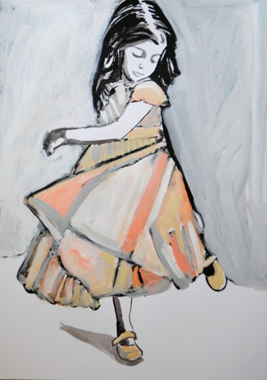 「Little ballerina #…」というタイトルの絵画 Alexandra Djokicによって, オリジナルのアートワーク, アクリル