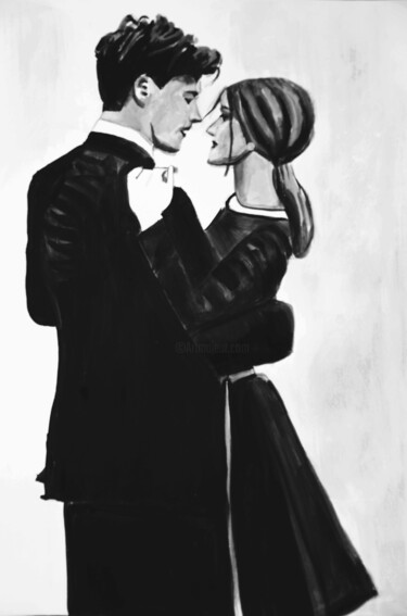 Рисунок под названием "Sweethearts " - Alexandra Djokic, Подлинное произведение искусства, Чернила