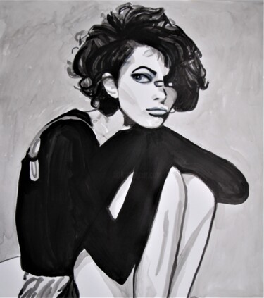 Drawing titled "Sophia " by Alexandra Djokic, Original Artwork, Ink