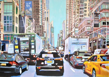 Картина под названием "Manhattan | New Yor…" - Alexandra Djokic, Подлинное произведение искусства, Акрил