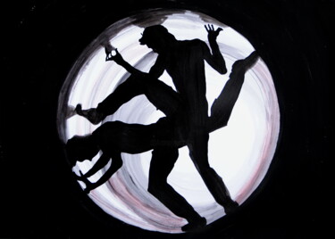 "Contemporary dancers" başlıklı Tablo Alexandra Djokic tarafından, Orijinal sanat, Akrilik