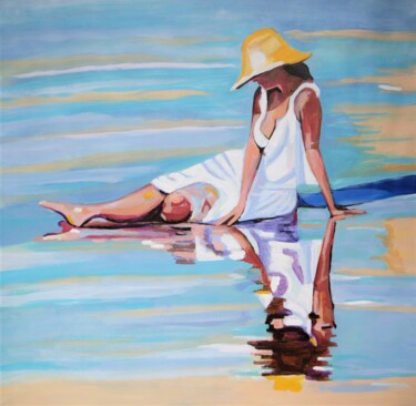 Pintura titulada "At the beach " por Alexandra Djokic, Obra de arte original, Acrílico