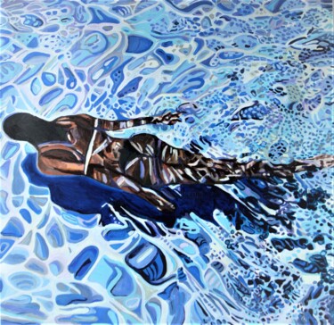 Malerei mit dem Titel "Underwater " von Alexandra Djokic, Original-Kunstwerk, Acryl