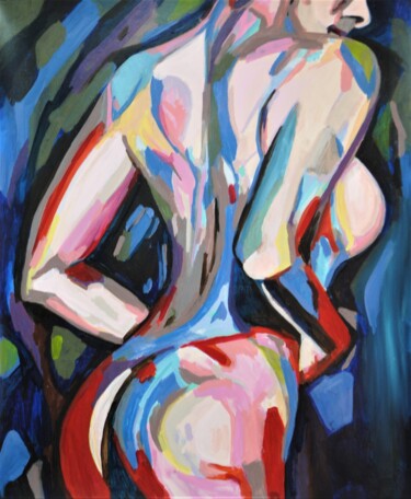 Painting titled "Nude #2 " by Alexandra Djokic, Original Artwork, Acrylic