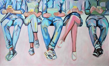 Painting titled "Conversation " by Alexandra Djokic, Original Artwork, Acrylic