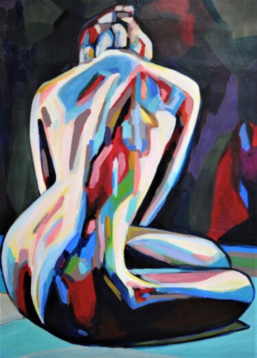 Peinture intitulée "Nude # 3" par Alexandra Djokic, Œuvre d'art originale, Acrylique