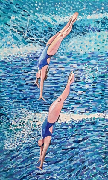 Peinture intitulée "Jump " par Alexandra Djokic, Œuvre d'art originale, Acrylique