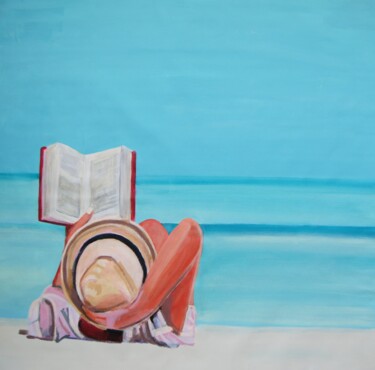 Pittura intitolato "At the beach / 82 x…" da Alexandra Djokic, Opera d'arte originale, Acrilico