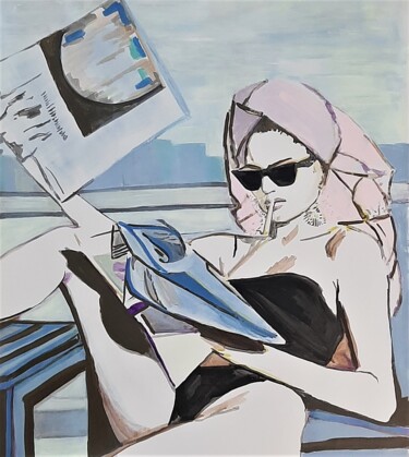Картина под названием "Relaxation / 80 x 7…" - Alexandra Djokic, Подлинное произведение искусства, Акрил