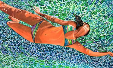 Malarstwo zatytułowany „Underwater / 120 x…” autorstwa Alexandra Djokic, Oryginalna praca, Akryl